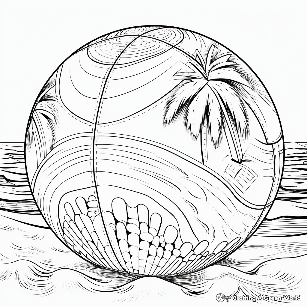 Beach ball coloring pages
