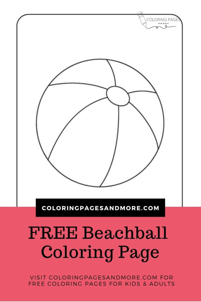 Beachball coloring page
