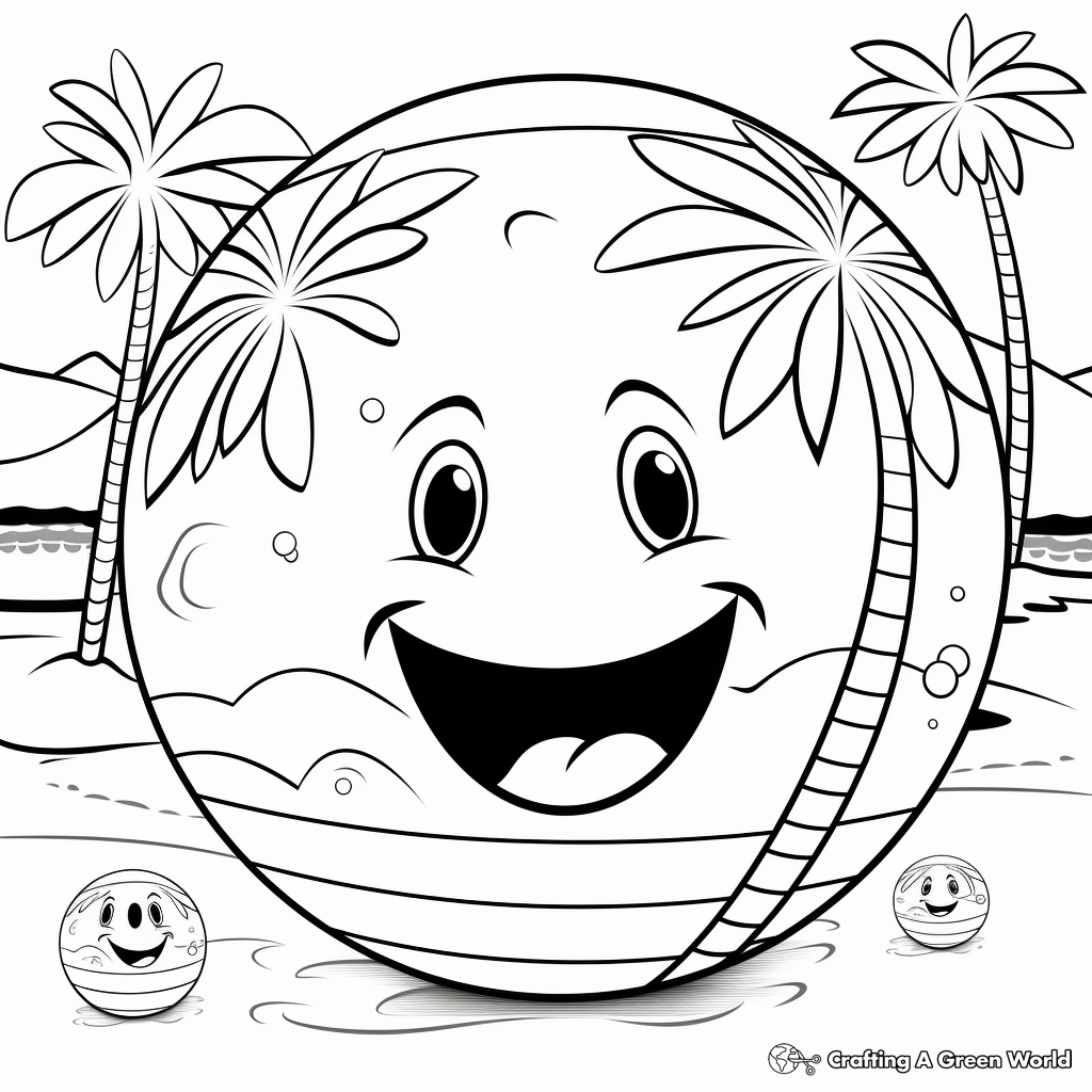Beach ball coloring pages