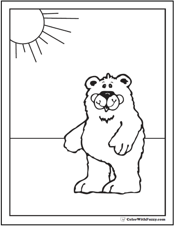 Bear coloring pages grizzlies koalas pandas polar and teddy bears