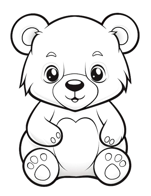 Bear coloring pages printable pictures