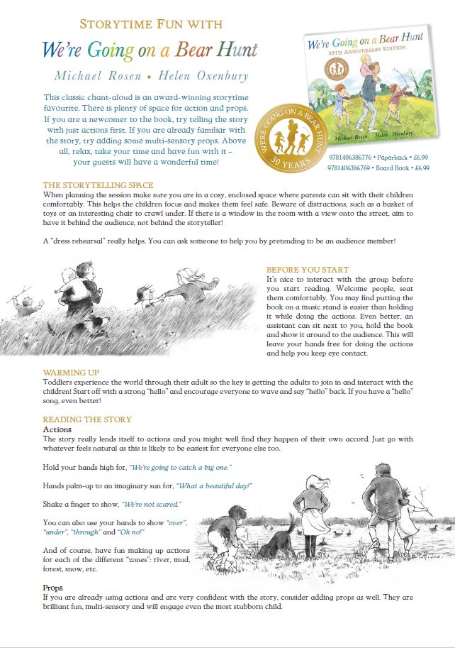 Activity sheets â were going on a bear hunt