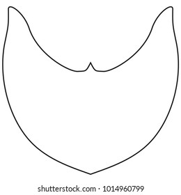 Icon line art poster beard coloring stock vector royalty free