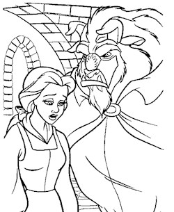Beauty and the beast coloring pages all kids network