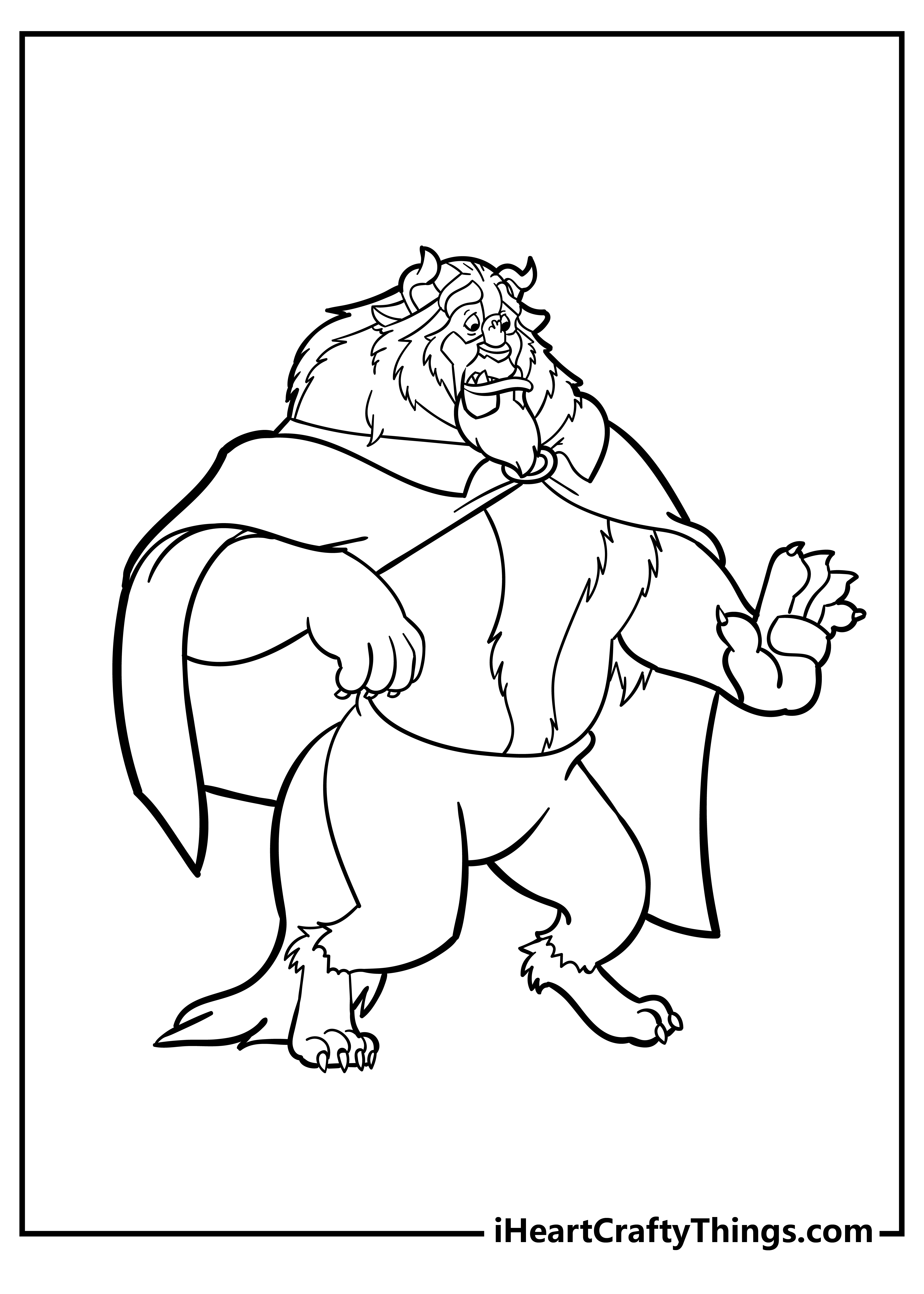 Beauty and the beast coloring pages free printables