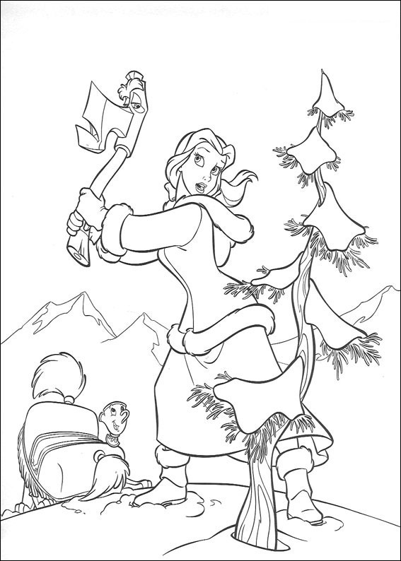 Free printable beauty and the beast coloring pages for kids