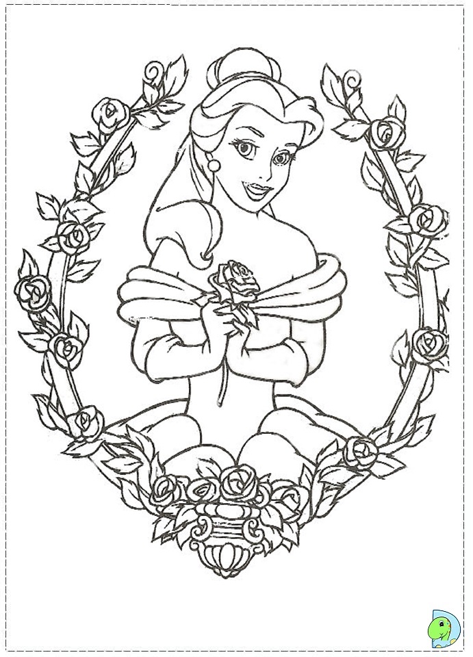 The beauty and the beast coloring page