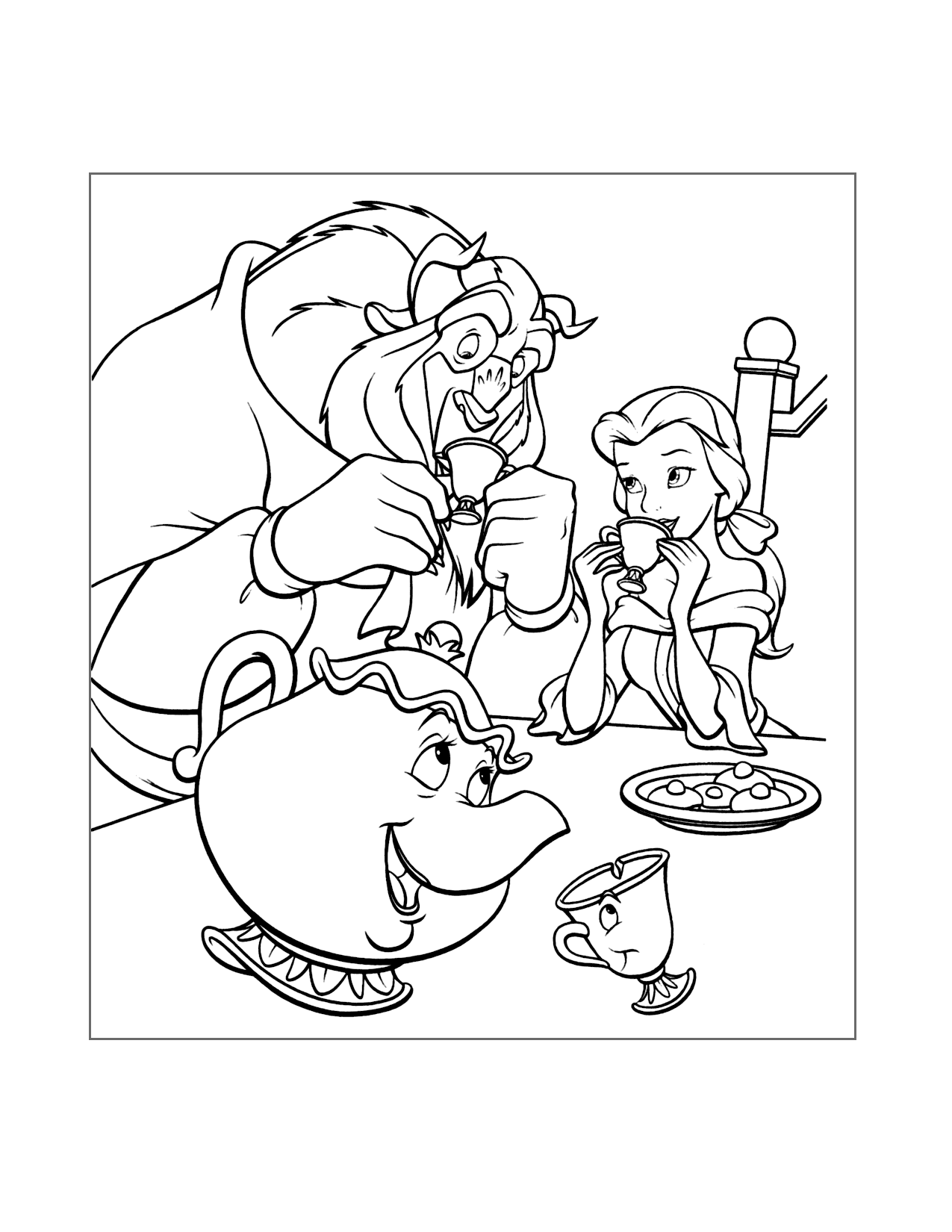 Beauty and the beast pages â printable pages