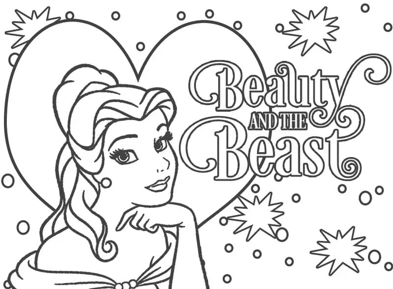Beauty and the beast coloring pages