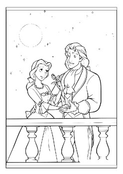 Printable beauty and the beast coloring pages ignite creative imagination