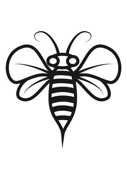 Coloring page bee