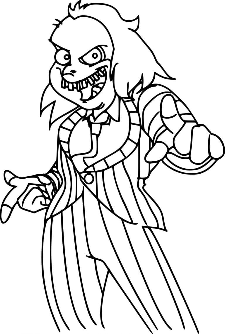 Beetlejuice coloring pages printable for free download