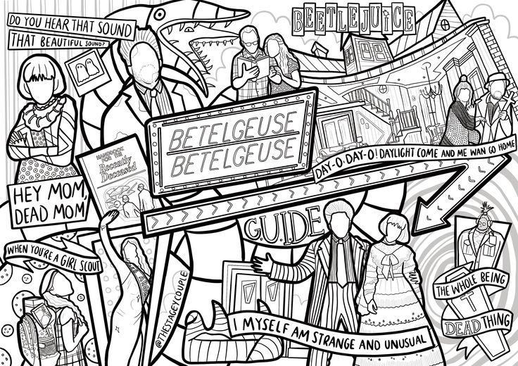 Beetlejuice broadway coloring pages