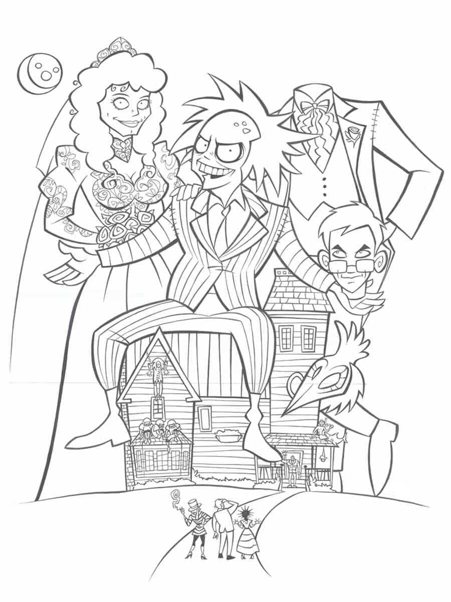 Beetlejuice coloring pages printable for free download