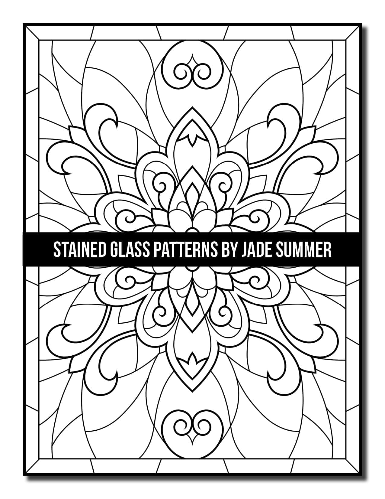 Stained glass patterns coloring book jade summer
