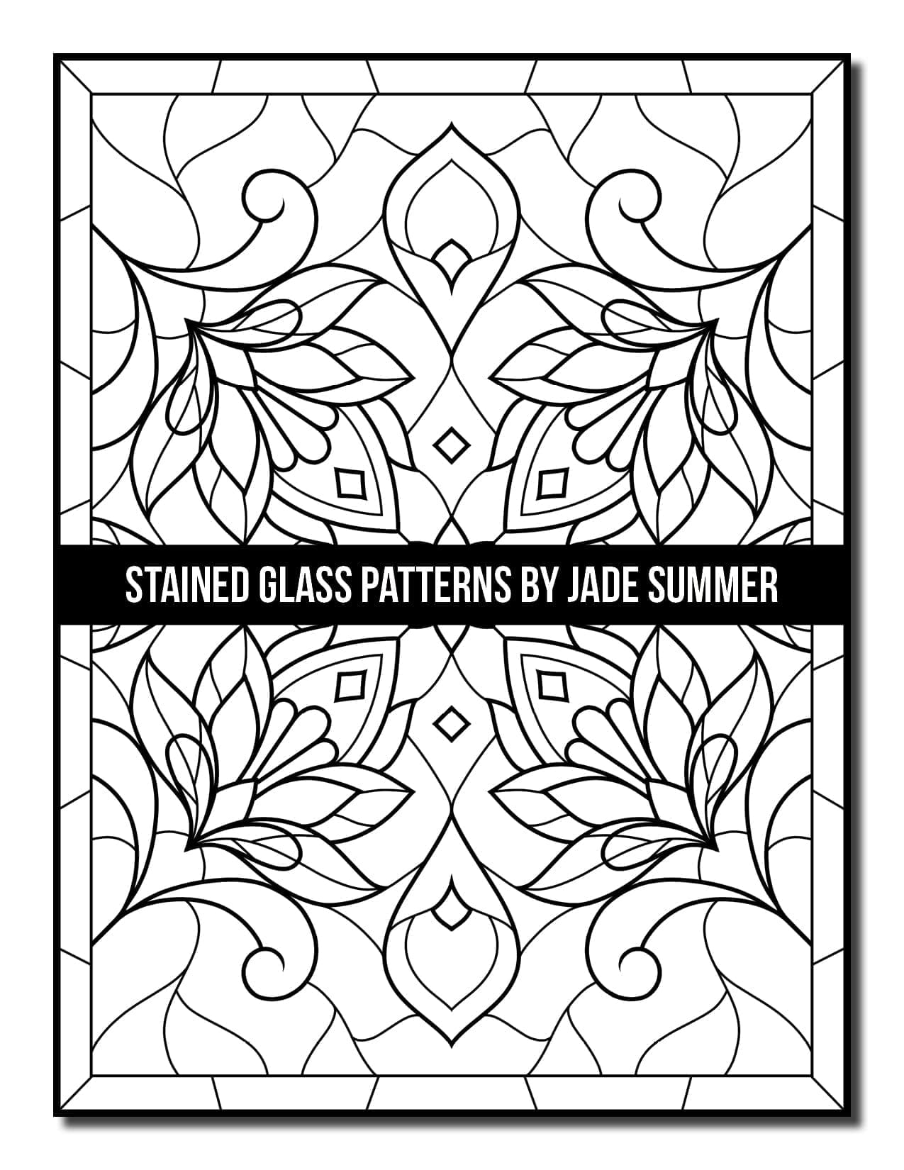 Stained glass patterns coloring book jade summer