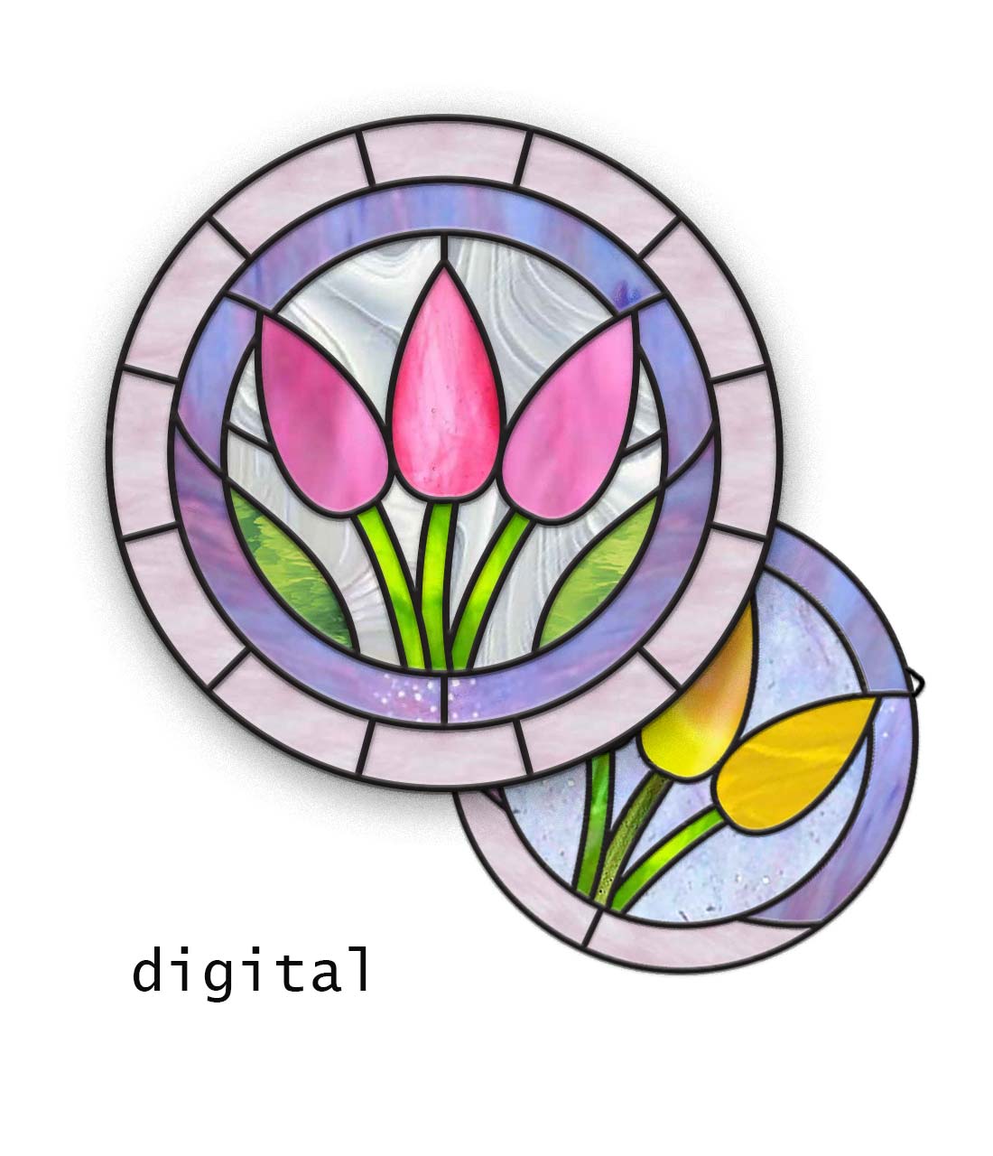 Beginner stained glass patterns tulips
