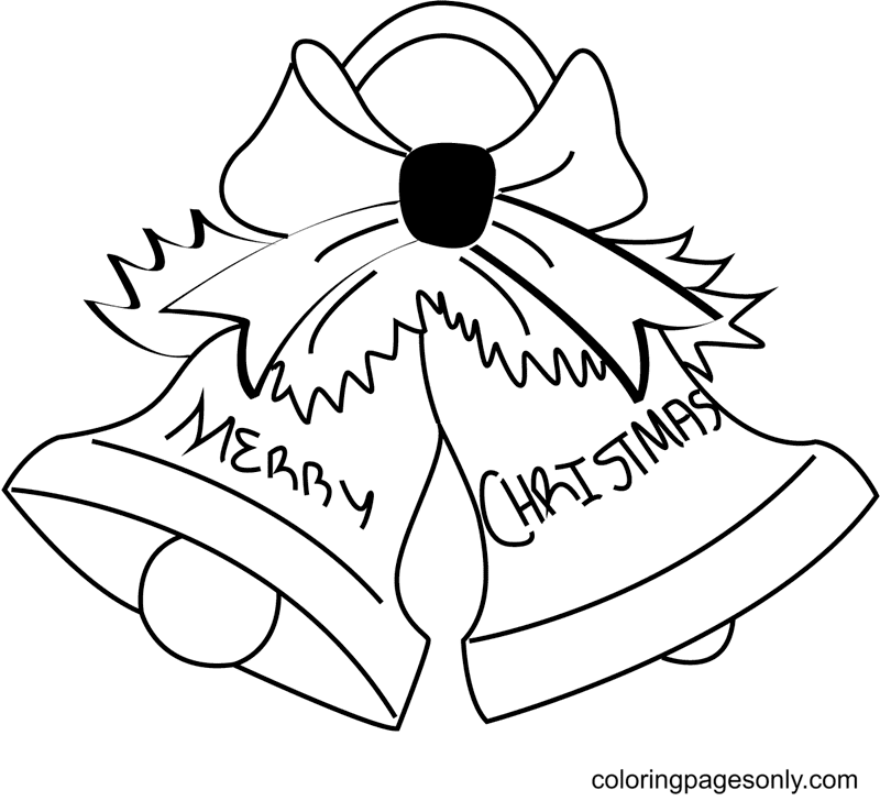 Christmas bells coloring pages printable for free download