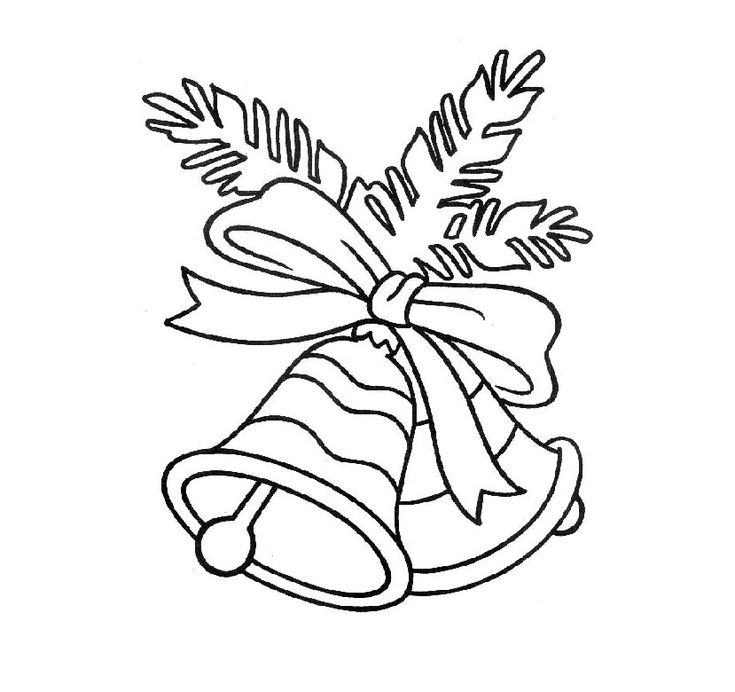 Free printable bell coloring pages for kids cores do natal sinos natalinos bordados natalinos