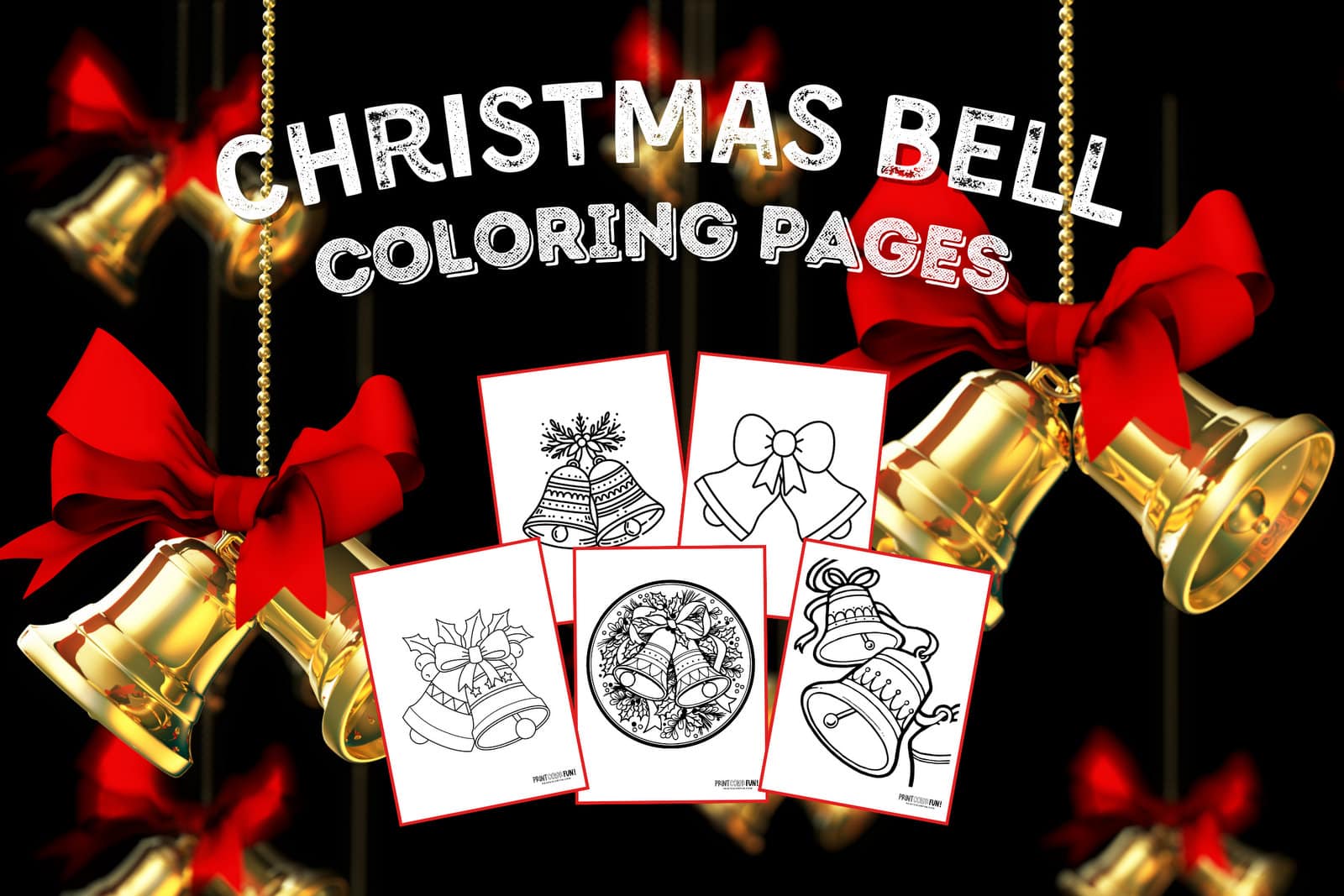 Christmas bells clipart coloring pages to ring in the holiday â perfect for creative family fun at