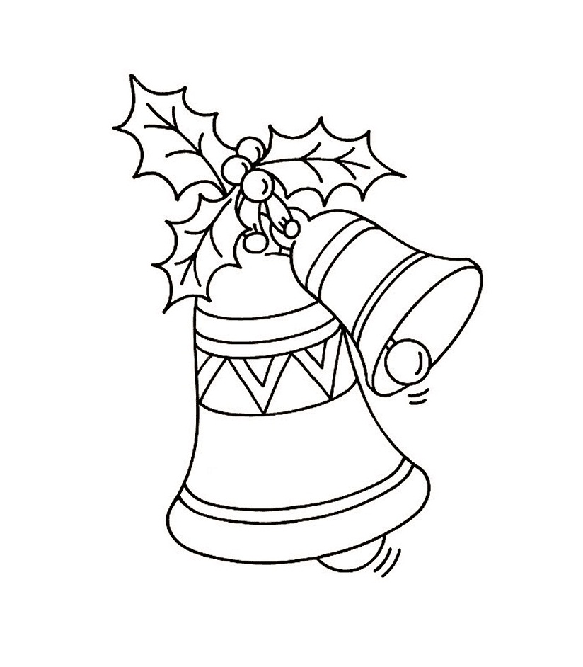 Free printable bell coloring pages for kids