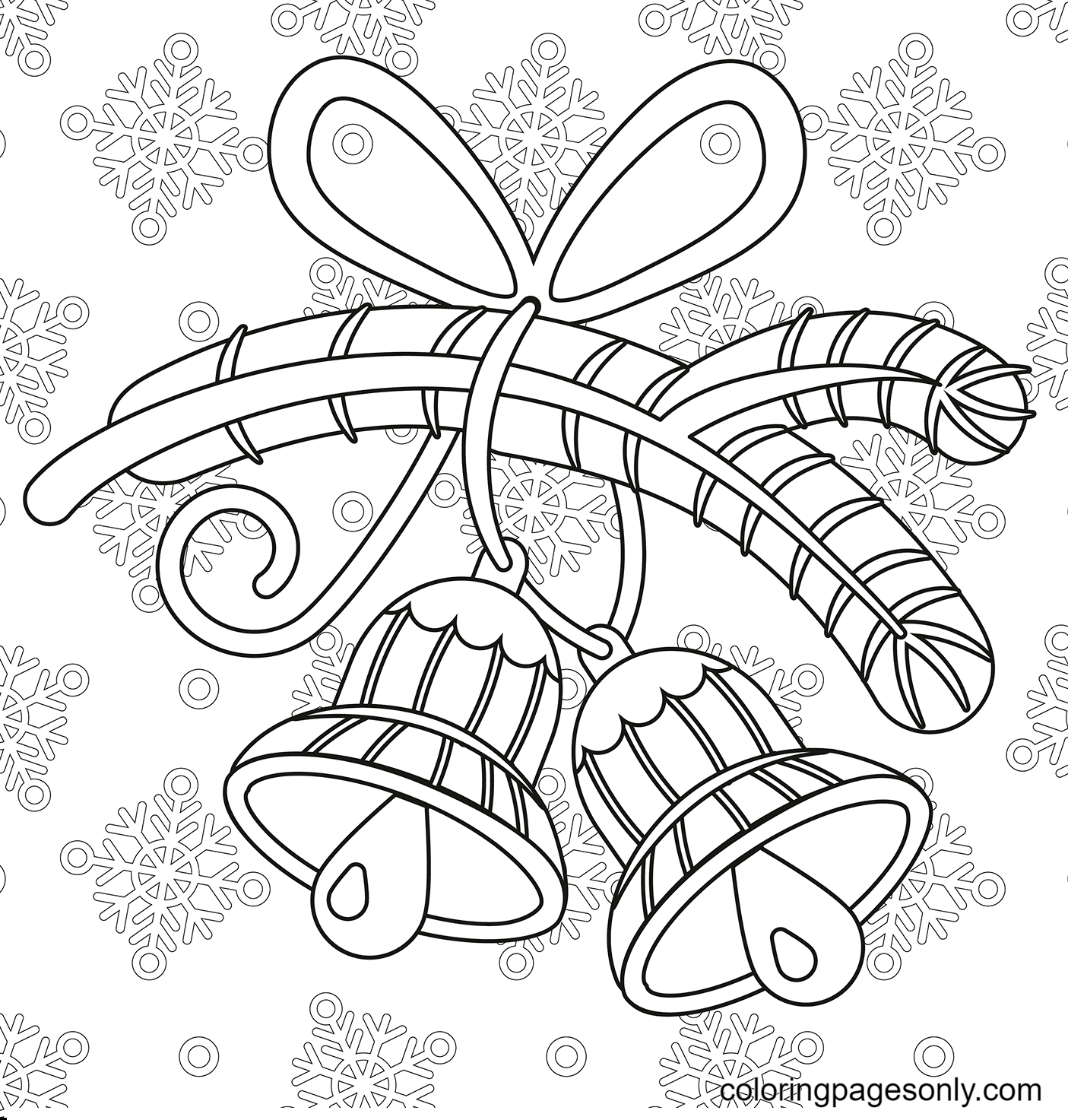 Christmas bells coloring pages printable for free download