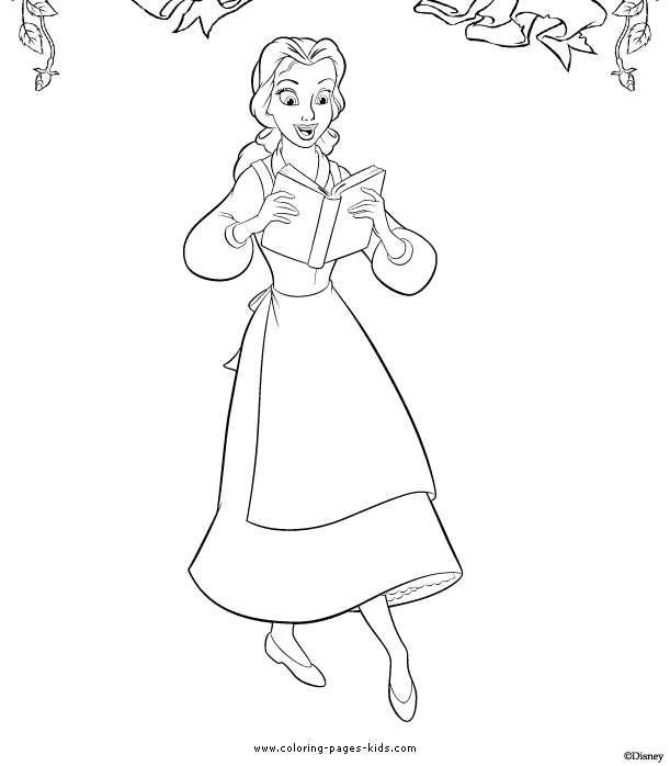 Beauty and the beast coloring pages