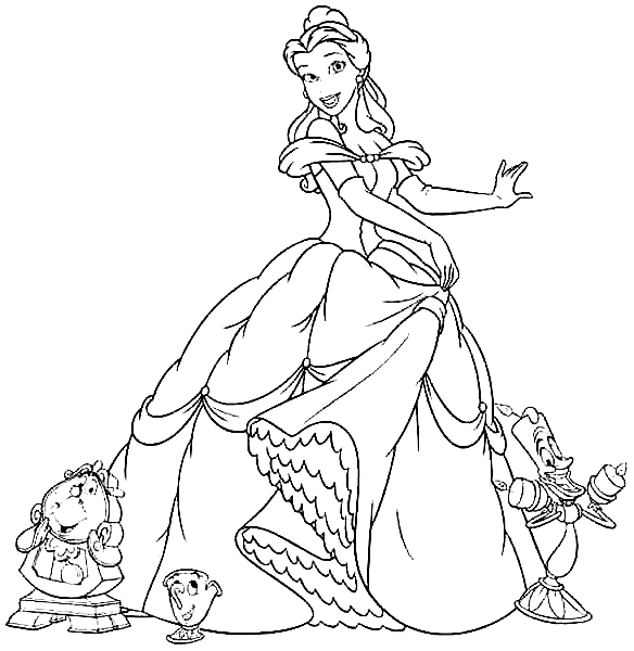 Belle coloring pages printable for free download