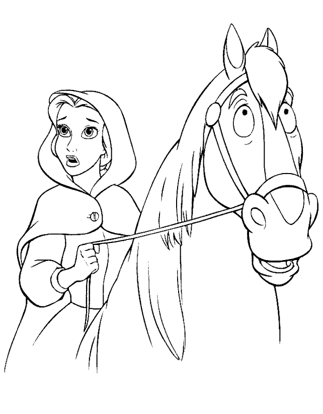 Free collection of belle coloring pages for kids