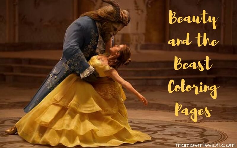 Beauty and the beast coloring pages