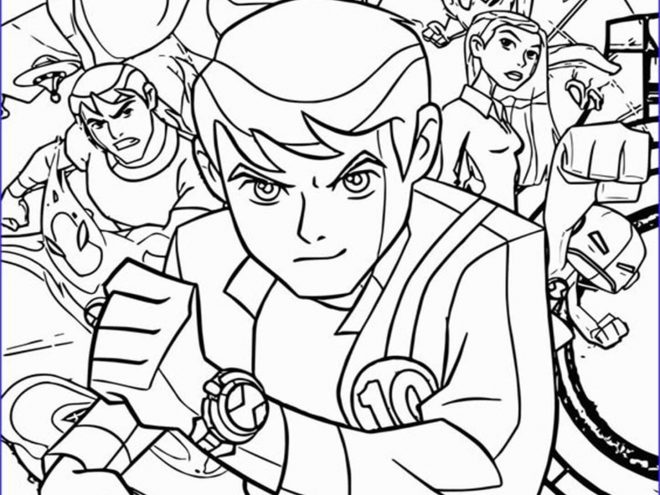 Free easy to print ben coloring pages
