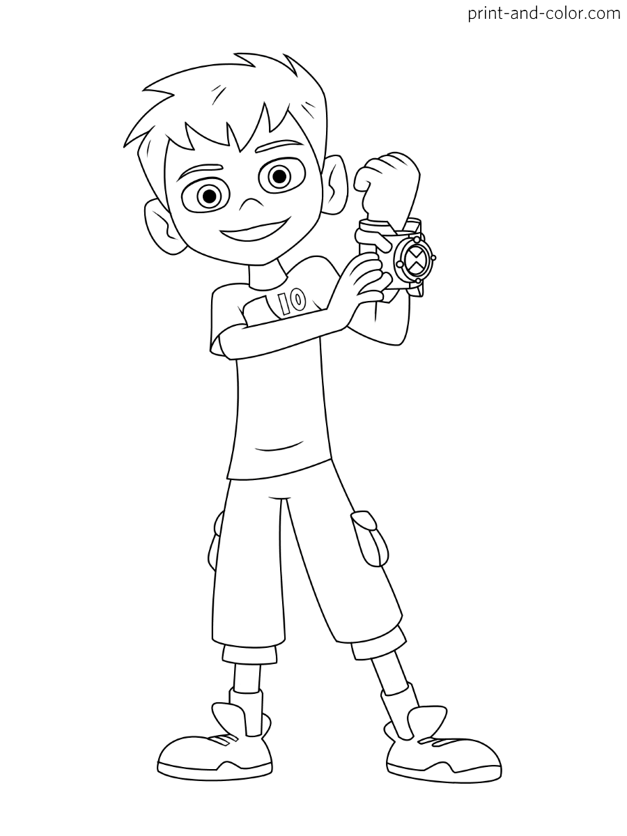Ben coloring pages print and color