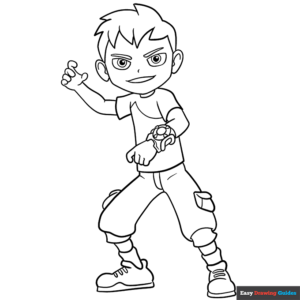 Ben coloring page easy drawing guides