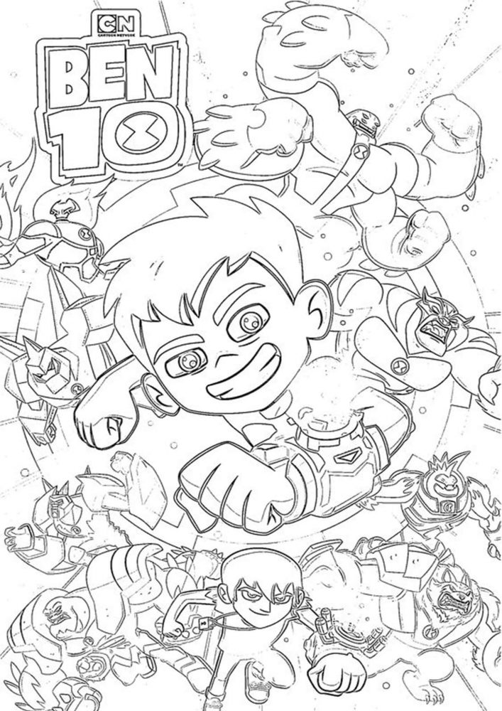 Free easy to print ben coloring pages