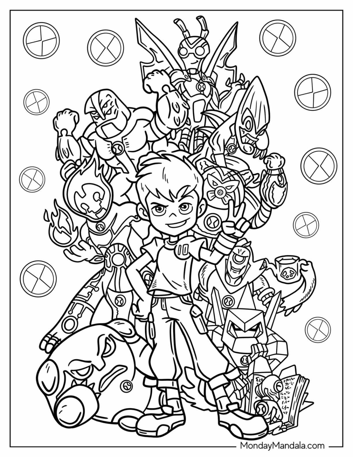 Ben coloring pages free pdf printables