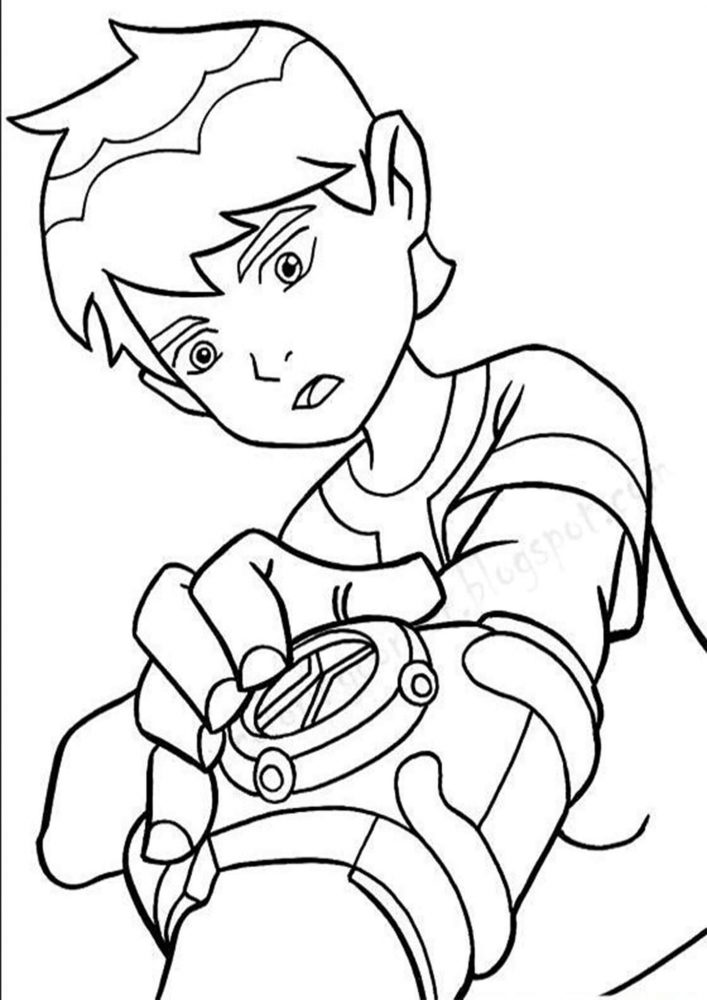 Free easy to print ben coloring pages