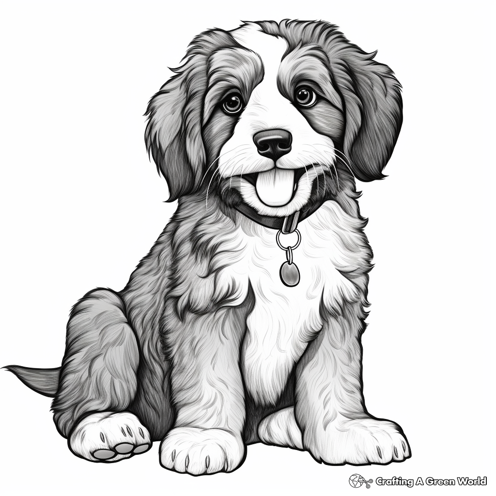 Bernedoodle coloring pages