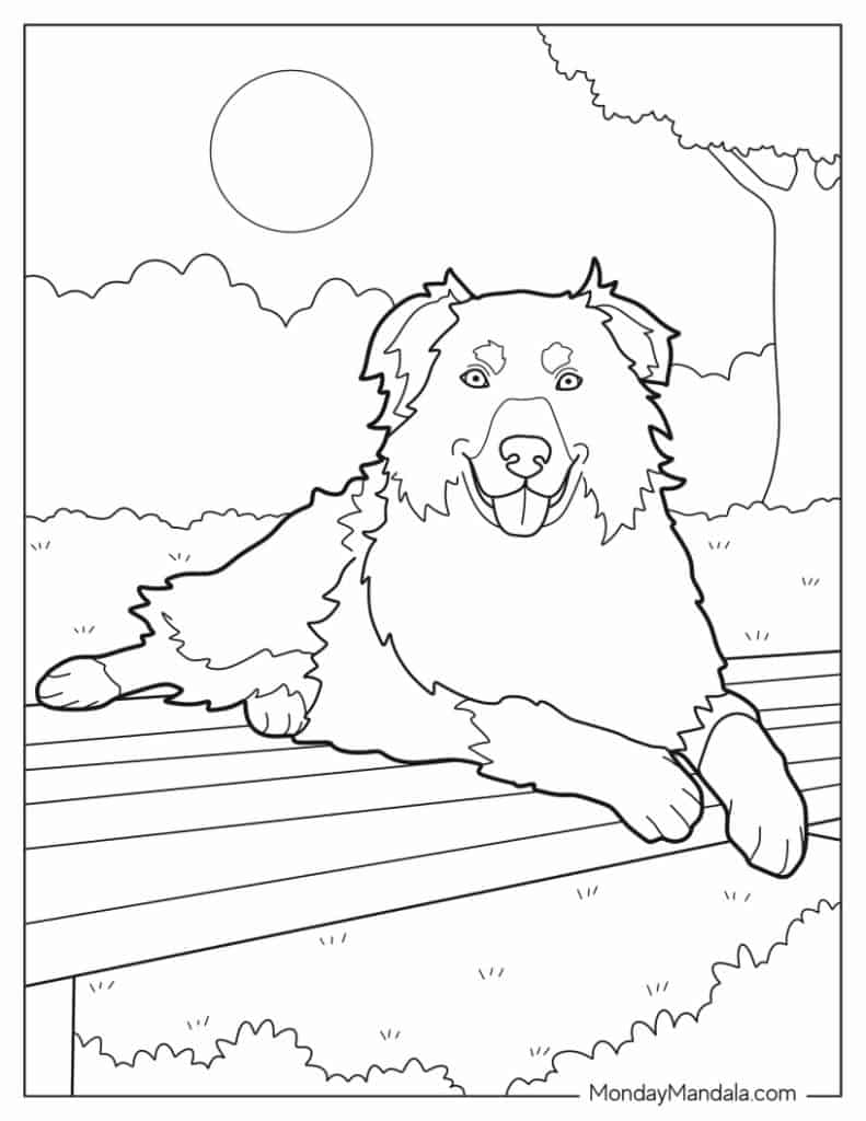 Dog coloring pages free pdf printables