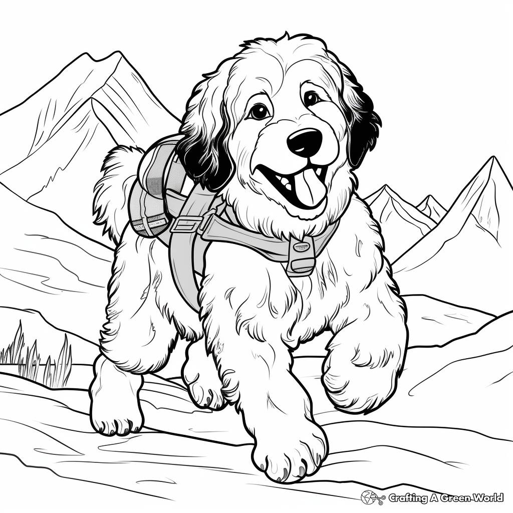 Bernedoodle coloring pages