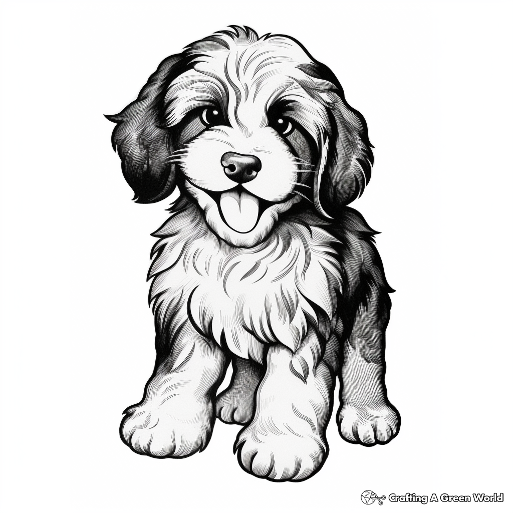 Bernedoodle coloring pages