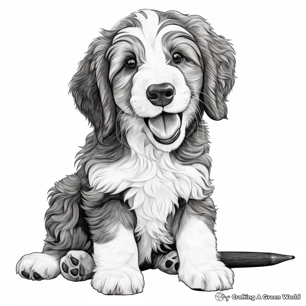 Bernedoodle coloring pages