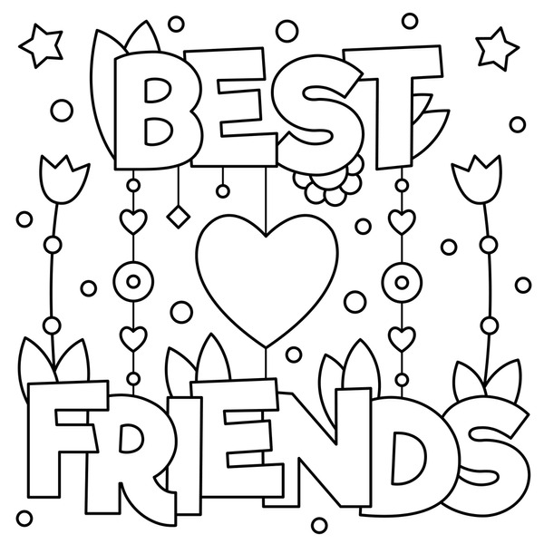 Best friends coloring pages royalty
