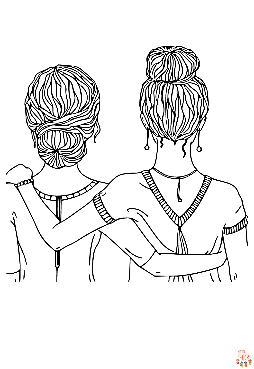 Printable and free bff coloring pages for kids