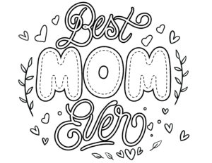 Free mothers day coloring pages printable