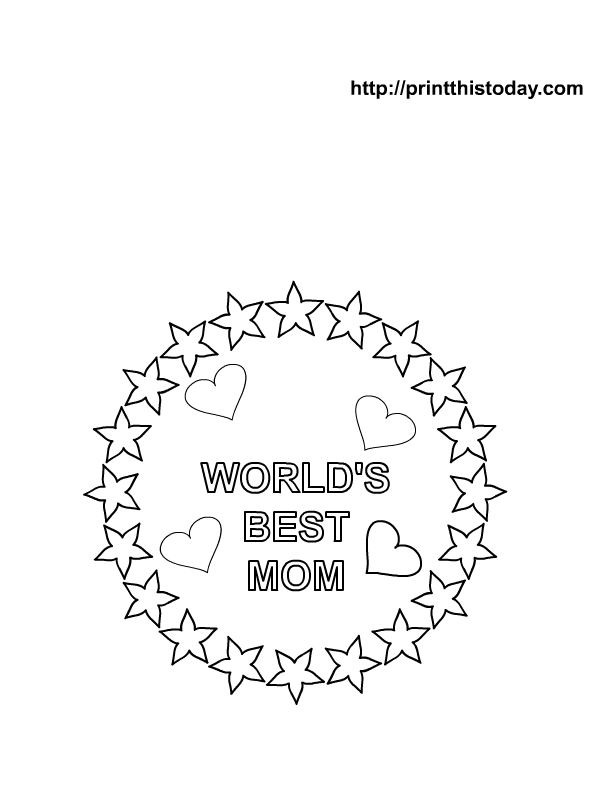 Free mothers day coloring pages printable