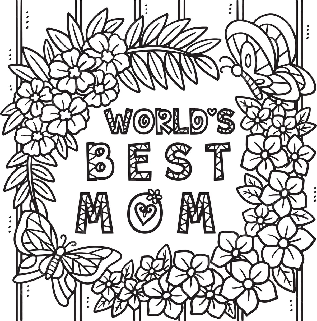 Best mom in the world mothers day coloring page for children vector world drawing moth drawing ring drawing png and vector with transparent background for free download
