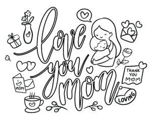 Free mothers day coloring pages printable