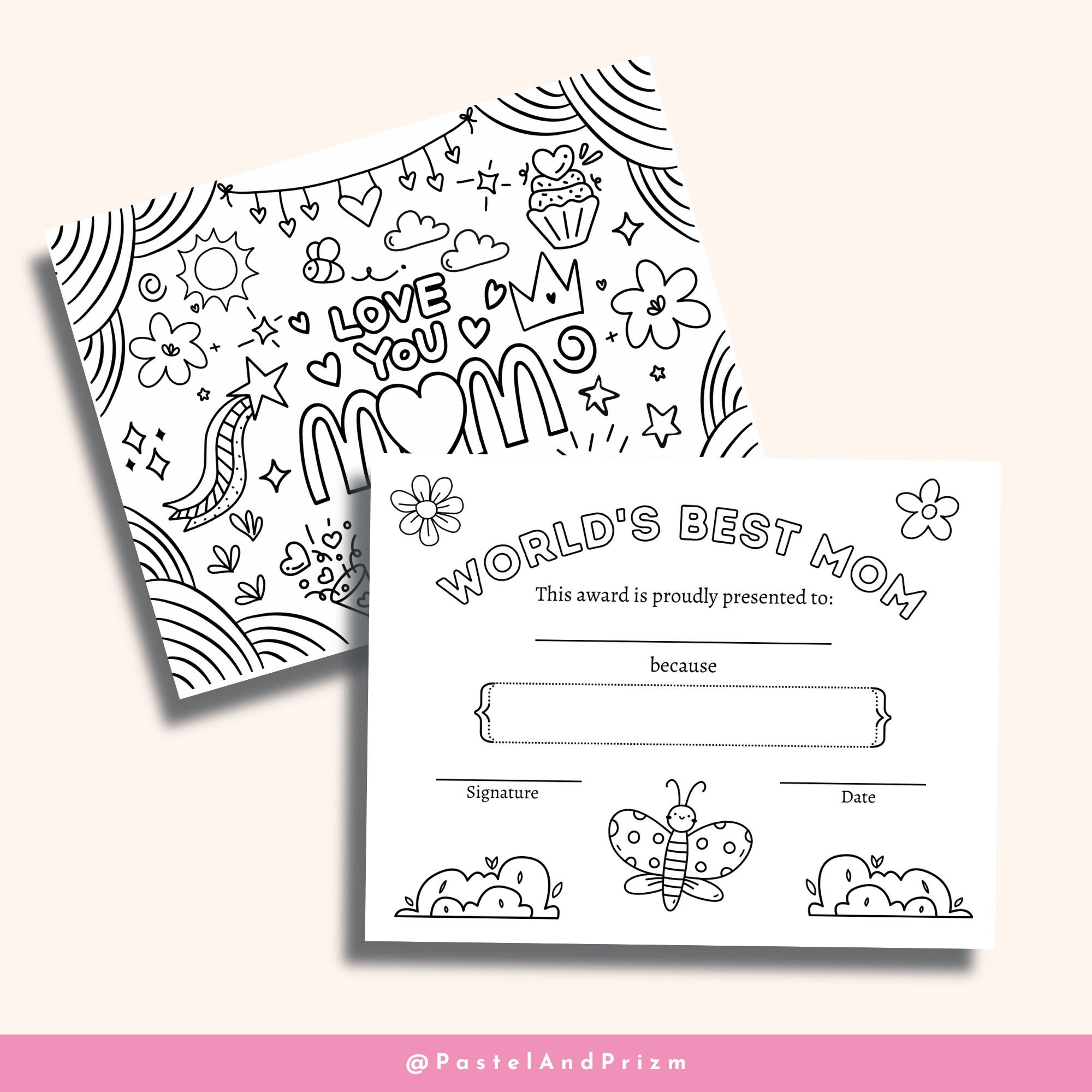 Mothers day certificate mothers day printable