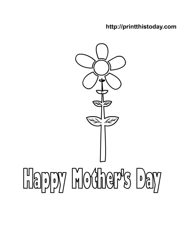 Free mothers day coloring pages printable