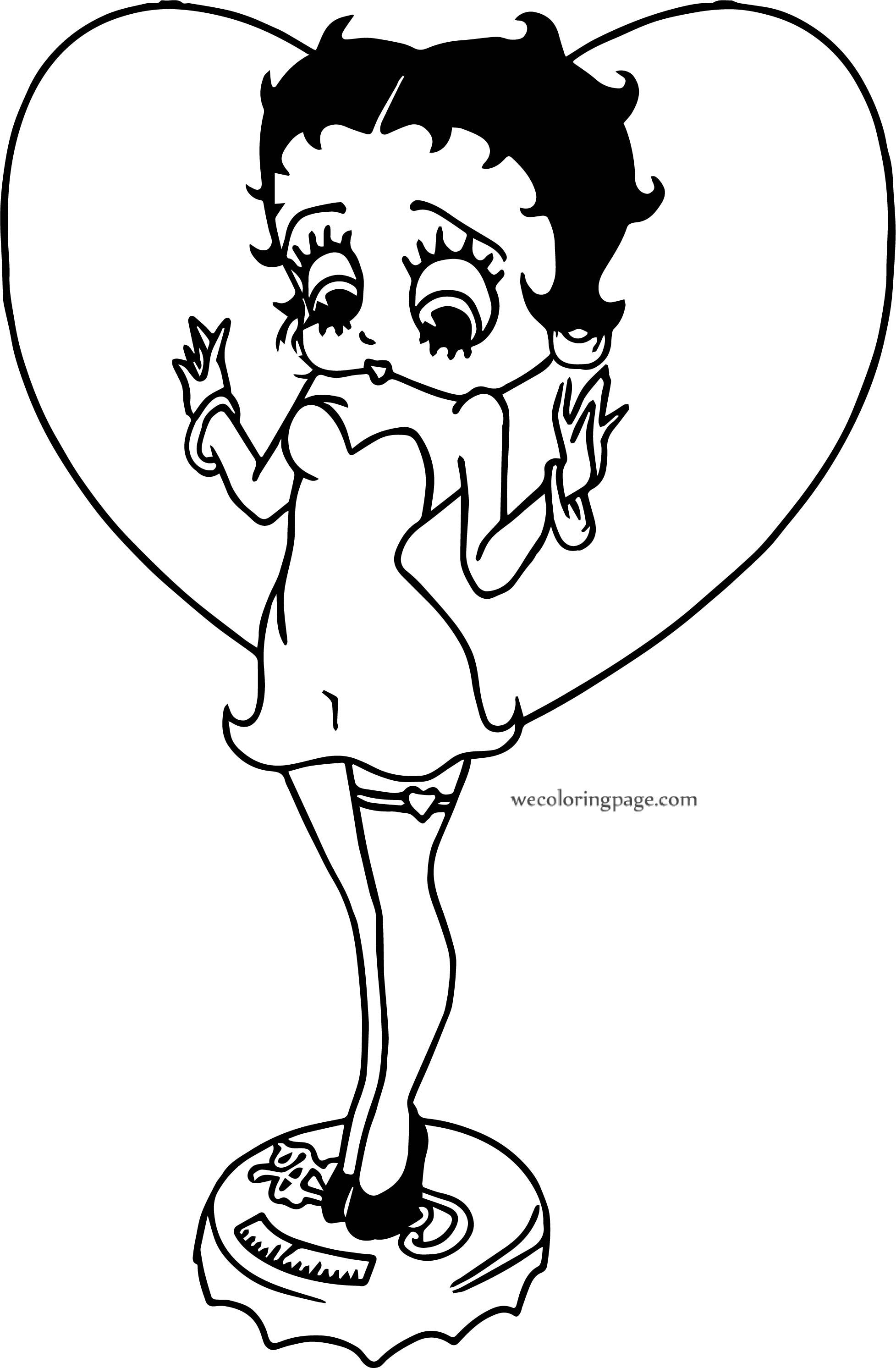 Betty boop diet coloring page